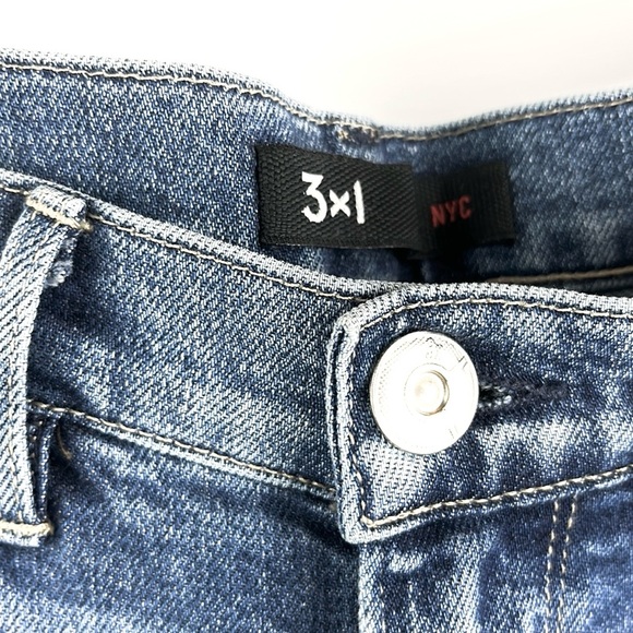 3x1 NYC W3 Straight Authentic Crop Ace Raw-Hem Jeans - Picture 8 of 9